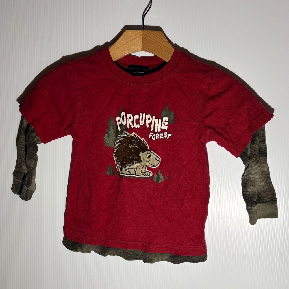 Cherokee Red Porcupine Forest Long Sleeve Tee